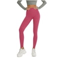 thumbnail image 3 of Womens Leggings Solid Color High Tight Waist Loose Workout Sports Yoga Athletic Leggings, 3 of 10