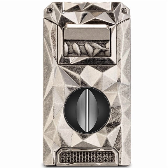 Cigar Lighter Diamond Inflatable Direct Punching Windproof 5-In-1 Multifunctional V Scissors Puncher Lighter Cb-25Ar3