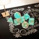 thumbnail image 4 of Juego de Dados multifacéticos de 7 piezas Sunnimix Verde y café, 4 of 8
