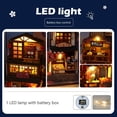thumbnail image 4 of 3D Wooden Puzzle Bookend DIY Book Nook Kit with LED Light Shelf Insert Alley Miniature Dollhouse Model Building Set Craft for Birthday Gifts Home Desk Decoration, 4 of 11