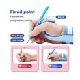 thumbnail image 5 of Corrector de escritura para niños, ayuda para el agarre de la muñeca, bolígrafo de entrenamiento para niños, protector de agarre para dedos, color rosa, 5 of 5