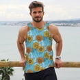 thumbnail image 6 of KLL Sunflowers Print Men's Muscle Gym Workout Stringer Tank Tops Bodybuilding Fitness T-Shirts Tank Tops Men-XX-Large, 6 of 7