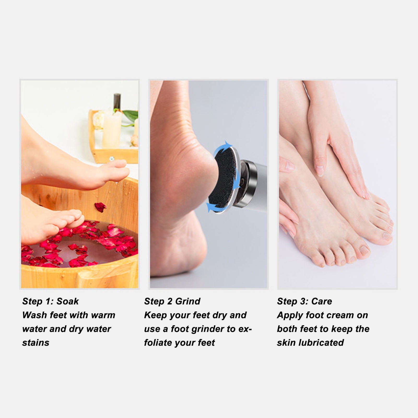 Yajisi Electric Callus Remover Rechargeable Electronic Foot File Pedicure Tool with USB Interface (9.06 inches / 23 cm)