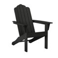 thumbnail image 2 of LuXeo Marina Outdoor Traditional Plastic Adirondack Chair in Black, 2 of 8