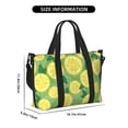 thumbnail image 2 of Travel Duffle Bag green yellow Lemon print Travel Tote Bags Carry on Luggage Waterproof Weekender Bags with Top Handle Adjustable Shoulde Strap for Travel Gym, 2 of 5