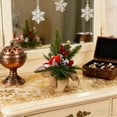 thumbnail image 4 of PEIBang Mini Tabletop Christmas Tree,Artificial Christmas Trees with Red Berries,Xmas Tree for Home Office Fireplace Christmas Decorations, 4 of 4