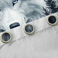 thumbnail image 4 of Homewish Jungle White Wolf Blackout Curtains Set of 2 (52x84 Each) for Kids, Rustic Pine Tree Botanical Window Curtains, Woodland Animal Curtains and Drapes, Window Curtains Decor, 4 of 6