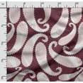 thumbnail image 2 of Soimoi Asian Paisley Print, Velvet Fabric, Decor Sewing Fabric by The Yard 54 Inch Wide,Decorative Fabric for Upholstery and Home Accents, Maroon, 2 of 5