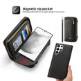 thumbnail image 5 of Dteck For Samsung Galaxy S22 Plus Wallet Case 6.6 Inch,Zipper Leather Card Slots Wrist Strap Cross body Protector Phone Case Cover,Black, 5 of 8