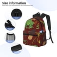 thumbnail image 5 of Vsdgher Frogs and Mushrooms Print Unisex Large Capacity Bookbag Schoolbag Casual Daypack for High School/College/Teens/Travel/Work, 5 of 8