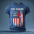 thumbnail image 2 of 250th Anniversary Shirt Men Commemorative American History Top Short Sleeve Shirts Graphic Print T Shirts, 2 of 5