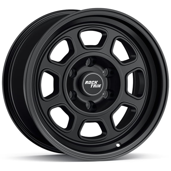 RockTrix RT119 17 Inch Wheel Compatible with Toyota Tacoma, 4Runner, FJ Cruiser, 99-06 Tundra, 6x5.5" 6x139.7 Bolt Pattern, 17x9 -12mm Offset, 4.5" Backspace, 106.1mm Bore, Matte Black