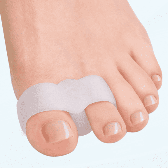 Pack of 12 Bunion Corrector, Toe Separators with 2 Loops, Big Toe Spacer Suitable for Bunion and Overlap Toe (White)