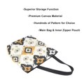 thumbnail image 3 of FORMRS Womens Canvas Tote Bag with Zipper Inner Pocket Shoulder Handbag, White and Black, 3 of 7