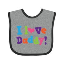 Inktastic I Love Daddy Girls Girls Baby Bib