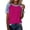 Hot Pink, variant on Njagoc3 Women Raglan Sleeve Baseball T-Shirt Casual Short Sleeve Crew Neck Tee