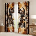 thumbnail image 2 of Manfei Boys Girls Bull Skull Black Out Curtains,Tribal Aztec Curtains Pack of 2 (42x63 Each),Western Theme Bedroom Curtains,Luxury Bedroom Decor, 2 of 6