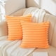 thumbnail image 4 of 2 piezas de doble cara de piel sintética de felpa decoración abrazar funda de almohada sofá dormitorio con rayas borrosas funda de almohada suave funda de cojín, 4 of 5