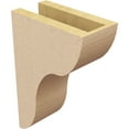 thumbnail image 5 of 4"W x 8"D x 12"H Classic Carmel Rough Cedar Woodgrain TimberThane Corbel, Primed Tan, 5 of 6