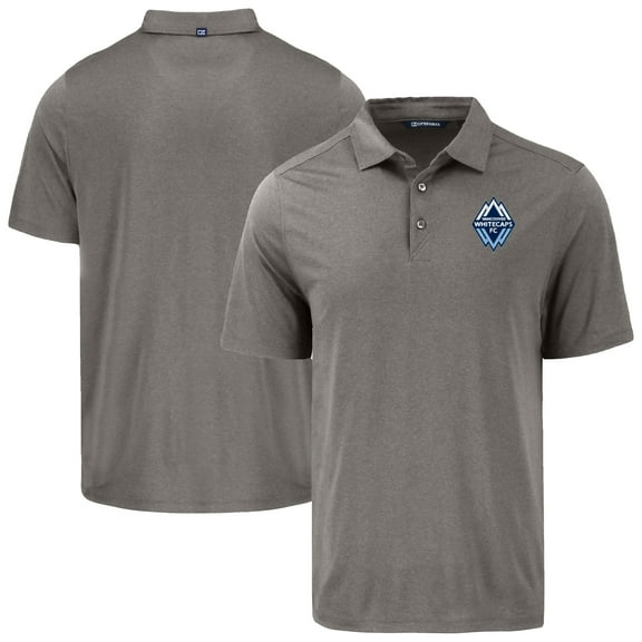 Men's-Cutter & Buck  Gray Vancouver Whitecaps FC Coastline Epic Comfort Eco Recycled Polo