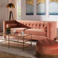 thumbnail image 3 of Maklaine Contemporary 84" Tufted Tuxedo Sofa Double Cushion in Peach Orange, 3 of 12