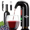 thumbnail image 1 of Aireador de vino eléctrico HIVIEW, dispensador de vino, negro, 1 of 7