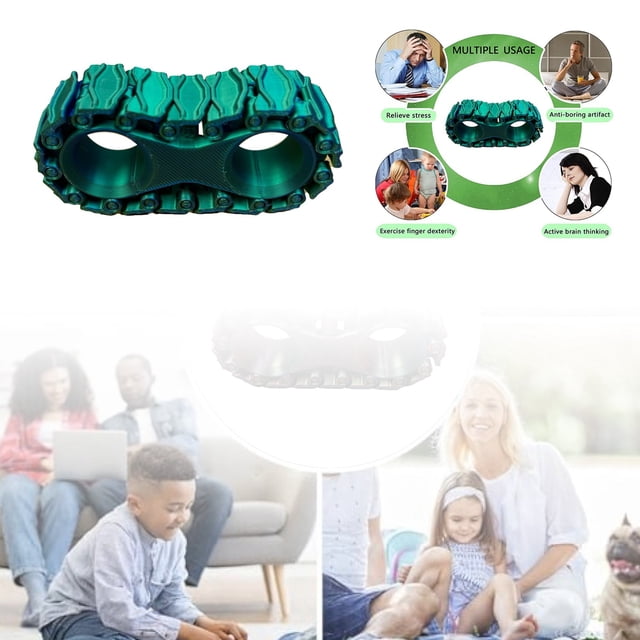 Tank Track Finger 3D Printed Stress Tank Track Model Toy For Stress And Anxiety Fun Toy Unisex Finger Track Toy