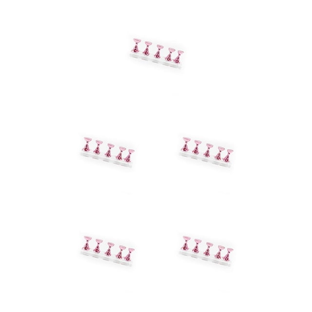QualitChoice Press on Nail Stand High-ranking Fashionable Individual Different Shock-resistant Comfortable Bead Practice Sheet Pink 5Set