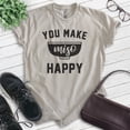 thumbnail image 2 of You Make Miso Happy Shirt, Unisex Women's Men's Shirt, Food Shirt, Foodie Shirt, Light Silk Gray, X-Small, 2 of 6