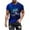 Blue, variant on Njagoc3 Men Casual Printed T-shirt Short Sleeved Round Neck Top Shirt