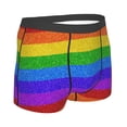 thumbnail image 3 of Fotbe Colorful Glitter Rainbow Men’s Total Support Pouch Boxer Briefs, X-Temp Cooling, Moisture-Wicking Underwear, Regular, Long-leg and Trunk-X-Large, 3 of 9