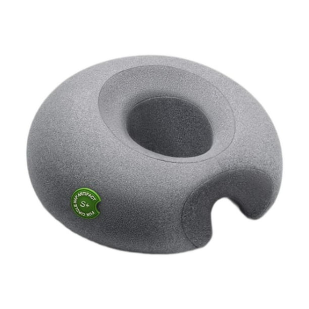 Almohada de espuma viscoelástica para boca abajo, transpirable y cómoda, ideal para masajes corporales y para dormir la siesta. Gris