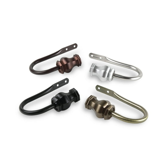 Nolan Curtain Rod Holdback - Black