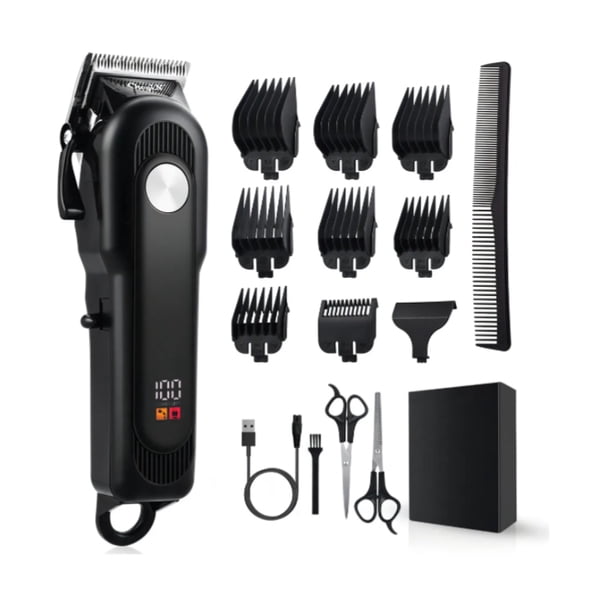 Máquina Para Cortar Cabello Profesional Cortadora De Pelo Maquinilla De Cortar El Pelo Inalámbrica Para Hombre Con Pantalla Led Kit De Recortadora De Pelo Recargable Para Uso Doméstico