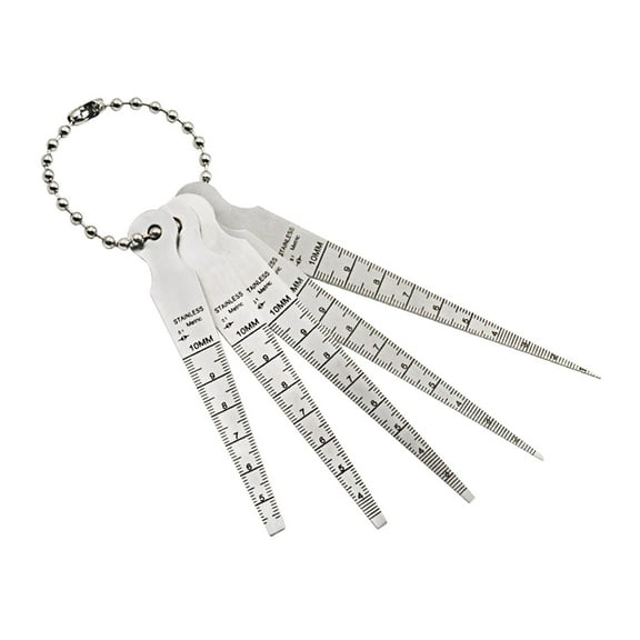 figatia 5 Pieces Feeler Gauges Gaps Gauge Multipurpose Taper Gauges 1-10mm Gaps Measuring Tool Inspection Tool for Mechanical Bearing