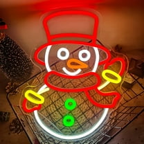 Christmas Snowman Neon Sign Dimmable Christmas Neon Signs for Wall Decor Led Neon Signs Light Up Sign for Bedroom Cafe Bar living Room Neon Light Signs for Christmas Party Gift