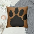 thumbnail image 2 of Shangniulu Square pillowcase with bear paw brown background, animal paw pillowcase decoration, home bedroom sofa pillowcase in various sizes, 2 of 5