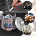 thumbnail image 4 of Yayeee Ashtray with Lid for Cigarette Smokeless Stainless Steel Home Ash Holder, Green Boat, 4 of 7