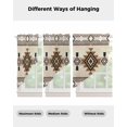 thumbnail image 4 of Southwest Swag Valances for Windows, Brown Bohemian Abstract American Aztec Rod Pocket Sheer Valances for Large Windows, Swag Toppers Light Filtering for Kitchen Living Room 2 Panels 36''x63'', 4 of 6