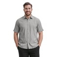 thumbnail image 5 of Cafe Luna Men’s and Big Men’s Geo Printed Panels Short Sleeve Button-Down Shirt, S-5XL, 5 of 8