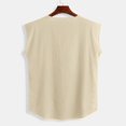 thumbnail image 4 of Aofany Men's Baggy Cotton Linen Vest T-Shirt V Neck Sleeveless With Pockets Tank Tops Blouses, 4 of 8