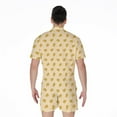 thumbnail image 2 of Cartoon Cheese Pattern Short Sleeve Men'S Rompers, Cartoon Film Cute Funny Casual Summer Jumpsuits Outfit, 2 of 4
