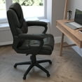 thumbnail image 4 of BizChair Flash Fundamentals Big & Tall 400 lb. Rated Black LeatherSoft Swivel Office Chair with Padded Arms, BIFMA Certified, 4 of 18