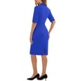 thumbnail image 3 of INSPIRE CHIC Wome's Shawl Collar Half Sleeve Business Casual Sheath Dress, 3 of 5