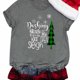 thumbnail image 3 of Gibobby Camisa navideña mujer Navidad Moda Casual Impresión Manga Corta Cuello Redondo Suelta Camiseta Blusa Tops(Gris oscuro,G), 3 of 5
