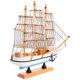 thumbnail image 3 of Wooden Sailboat Model Multi Retro Decorative Nautical Sailing Boat Ornament, 3 of 4
