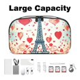 thumbnail image 3 of Valentine's Day Digital Travel Bag Cord Organizer Hard Drive Bags Waterproof Oxford Cloth Cord Storage Organizer Box 5.9x9.44x3.14 in Black Digital Electronic Accessories Organizer Bag, 3 of 6