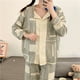 thumbnail image 4 of Pijamas de manga larga, pijamas de manga larga para mujer, pijamas con cuello vuelto, pijamas de manga larga, materiales ecológicos, 4 of 9