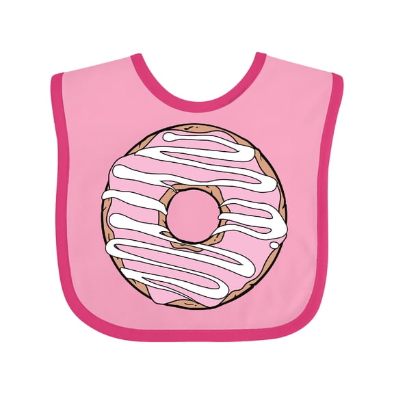 Inktastic Pink Donut, Doughnut, Glaze, Icing, Frosting Boys or Girls Baby Bib
