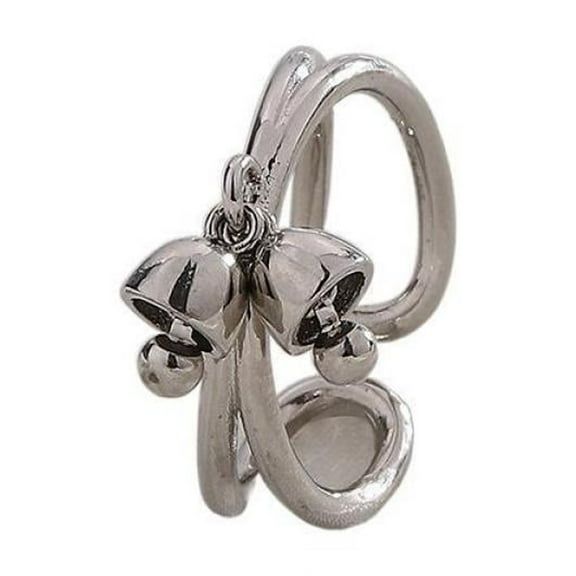 APIPEE Women 925 Sterling Silver Butterfly Double Bell Thumb Ring Stress Anxiety Rings Women's Jewelry Lady Birthday Mother's Day Gifts